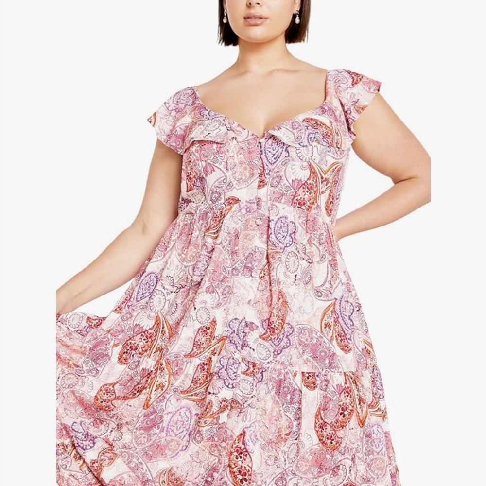 Blushing Beauty Maxi Dress - blush - City Chic
